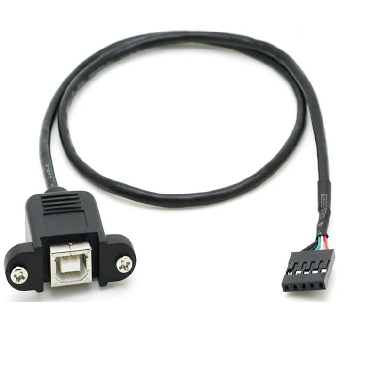 USB 2,0 tipo B hembra para impresora, montaje en Panel paso de 2,0mm, carcasa de 5 pines, placa base PCB, Cable Dupont de 30cm|Conectores y cables de ordenador| - AliExpress