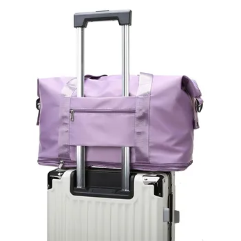 Waterproof Sports Fitness Bag Adjustable Gym Yoga Bag Big Travel Duffle Handbag for Women 2021 Weekend Traveling bag Bolsa Sac 5
