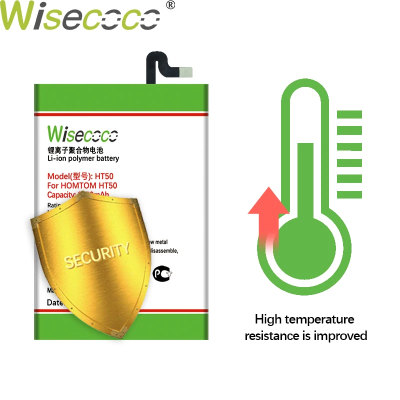 WISECOCO 6700 мАч батарея для HOMTOM HT50 HT 50 мобильный телефон новейшее производство высокое качество батарея с номером отслеживания