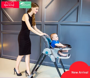

Adjustable baby dining chair foldable multi-function portable child baby eating table six-in-one metal material dining chair