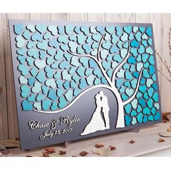 

Personalized 3D Wedding Guest Book Alternatives Tree of Hearts Wedding Decor Unique Guestbook Wooden Tree of Life Wedding Gift