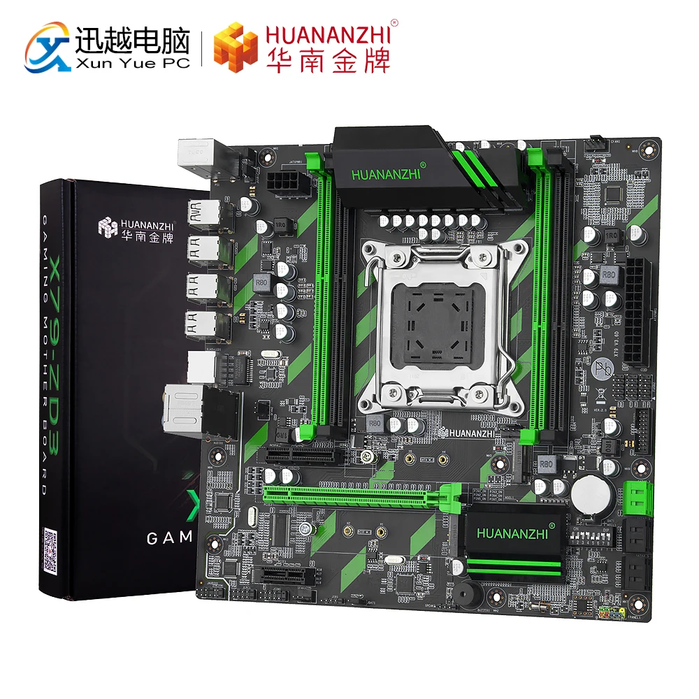 Комплект материнской платы HUANANZHI X79 ZD3 REV2.0 M.2 MATX с процессором Intel Xeon E5 2689 2 6 ГГц 4*8 Гб