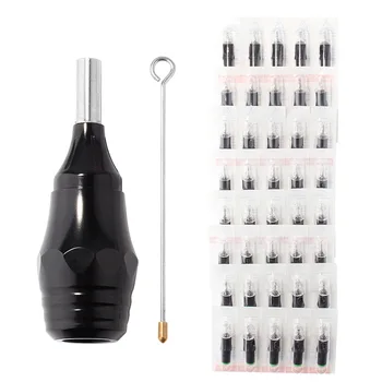 

Adjustable Tattoo Machine Handle Set One Needle Tattoo Pen Set Permanent Makeup Art Tools For Beginners Or Tattooists Black