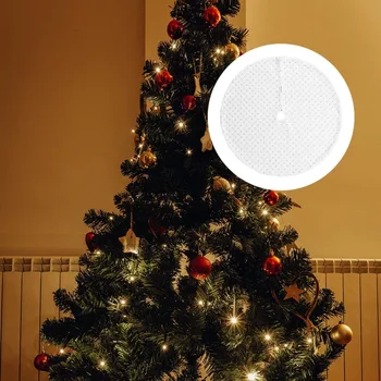 

1pc Christmas Tree Skirt Fashion Stylish Charming Eye-catching Xmas Tree Bottom Cover Decoration for Stores Decor Restaurant Hom