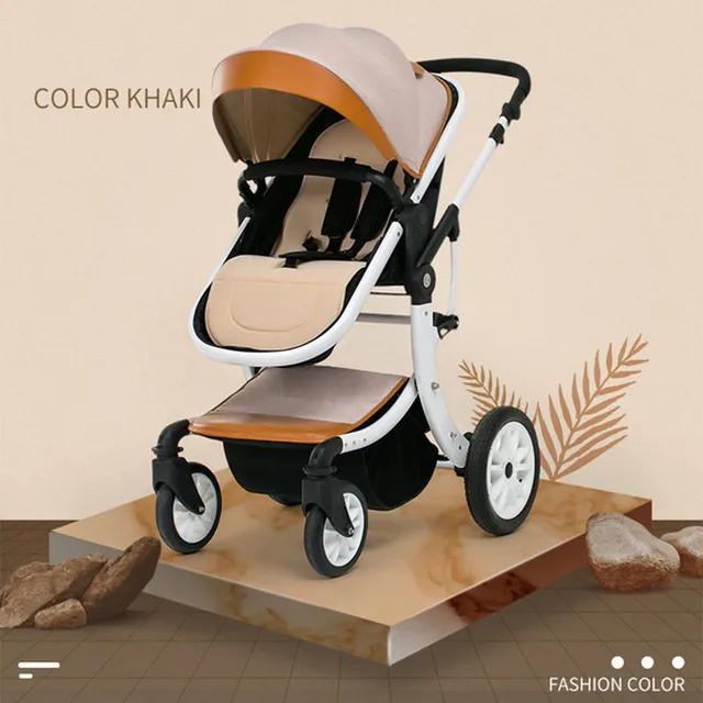 $US $118.95  Free shipping！Luxury Baby Stroller Mother Assistant 360 Degree Rotate Carriage Frame PU Pram EU Saf