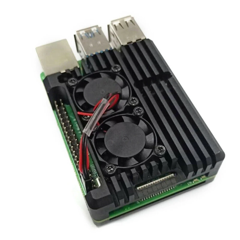 Для Raspberry Pi 4B новейший корпус из алюминиевого сплава с ЧПУ с охлаждающим вентилятором CA