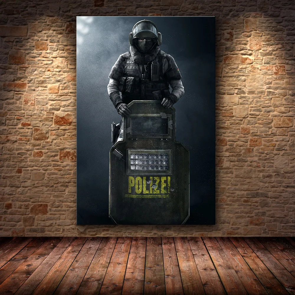 Радуга Six Siege игра плакат Холст Картина художественные принты плакаты украшение живопись стены искусства HD плакаты 24x36 дюймов домашний декор
