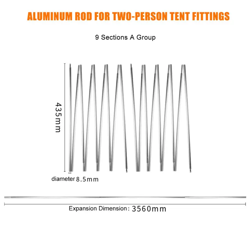 Из алюминиевого сплава для улицы палаточный колышек для кемпинга комплекты солнцезащитный навес опорный стержень палатки Аксессуары палатка полюс Замена - Цвет: 1