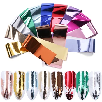 

14pcs Glossy Nail Foil Slider Starry Sky Gold Sliver Orange Champagne Transfer Sticker Decal Manicure Nail Art Decoration JI996