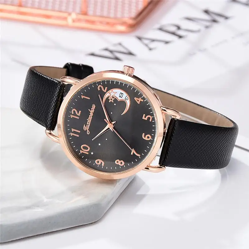 Women Fashion White Watch Quartz Leather Ladies Wristwatches 2023 New Brand Simple Number Dial Woman Clock Montre Femme 6