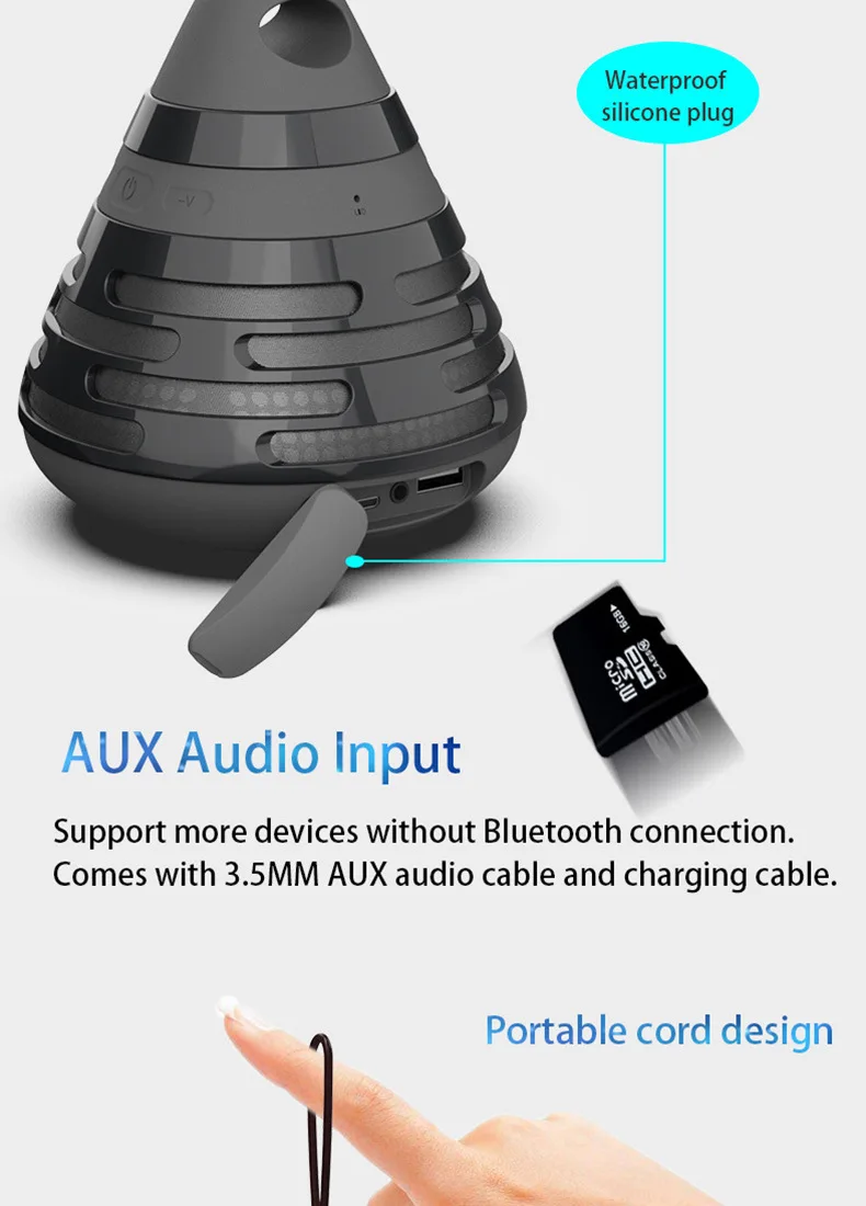 BS-06 Bluetooth динамик беспроводной портативный Встроенный микрофон громкой связи телефон Bluetooth аудио сабвуфер открытый портативный