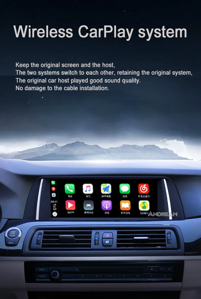 Sale Wireless CarPlay Android Auto Interface BOX for BMW 4 5 Series F32 F33 F36 F10 F11 F07 GT NBT system Mirrorlink IOS 22