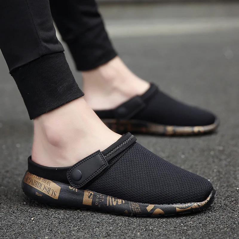 

Sandals Men's Summer Semi-Slipper MEN'S Sandals 2019 New Style MEN'S Slippers Light Sandals MEN'S Sandals Men's Fashion