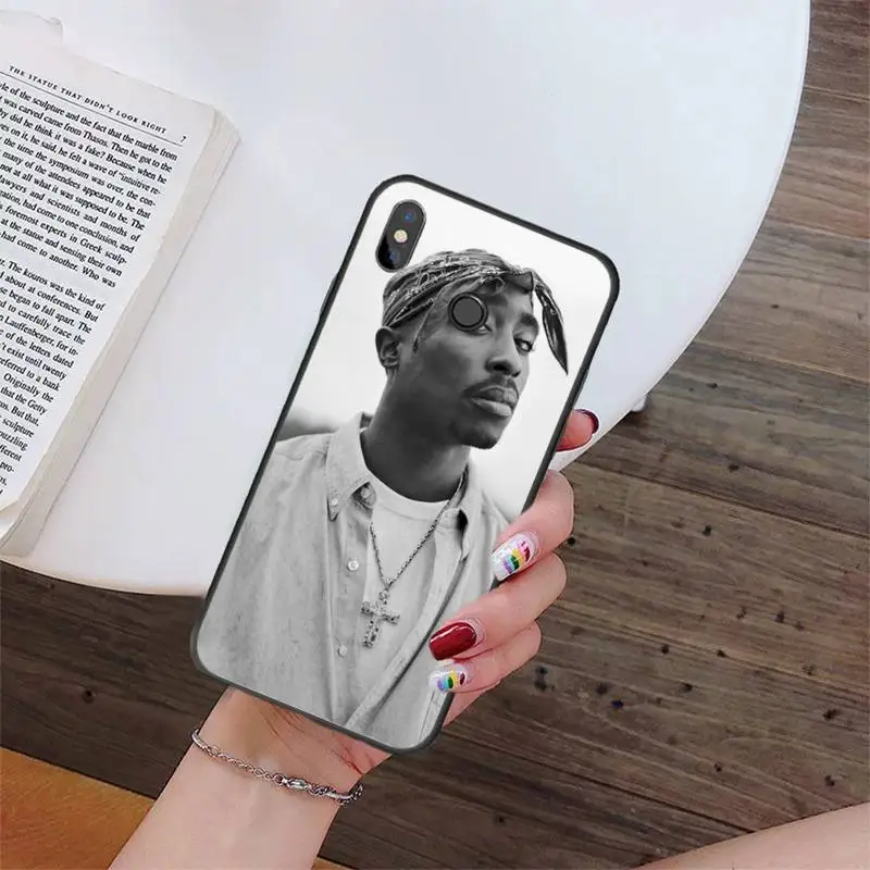 2Pac Tupac Amaru Shakur Makaveli Ốp Lưng Điện Thoại Xiaomi Redmi 4X 5Plus 6A 7 7A 8 8A Redmi Note 4 5 7 8 9 Note 8T 8Pro 9Pro xiaomi leather case color