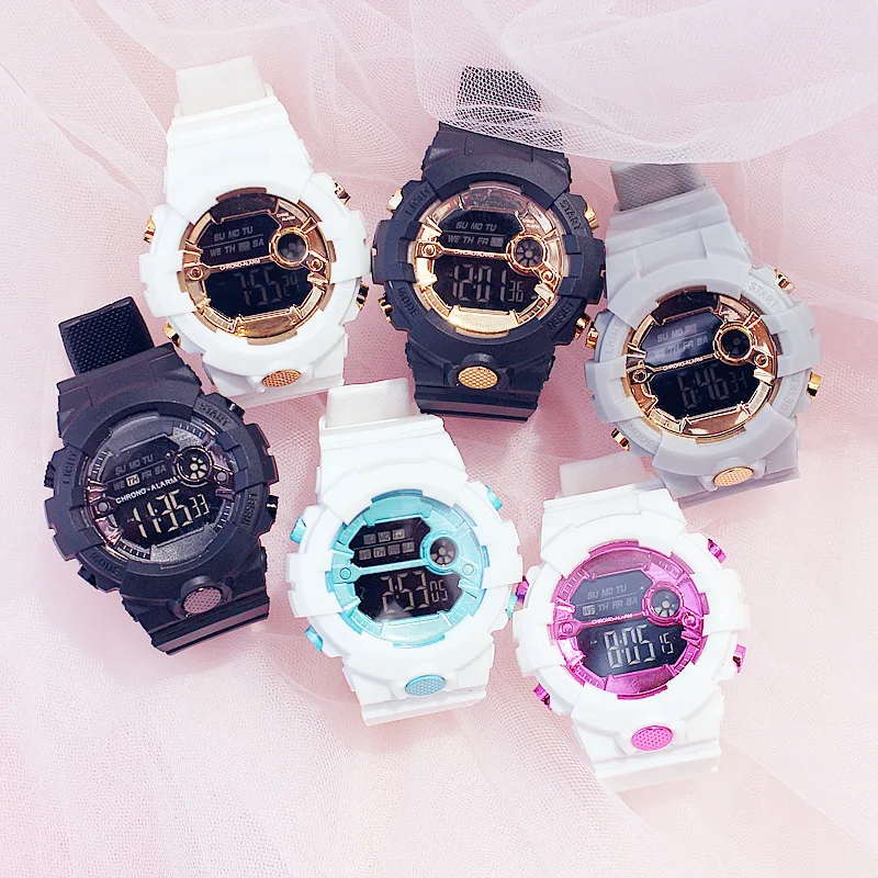 

Girl'S Electronic Waist Watch INS Watch Women's Middle School Students Korean-style Simple Waterproof Sports Men's Harajuku Coll
