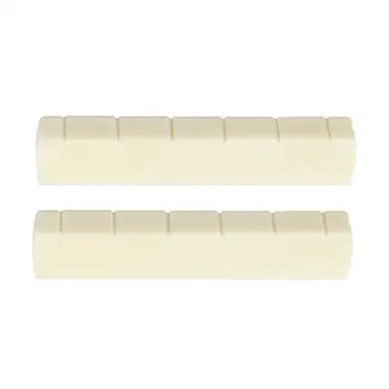 

NEW 2pcs Slotted Bone Nuts Classical Guitar Nuts 52x10x6mm for Classical Guitar Accessories Replacement