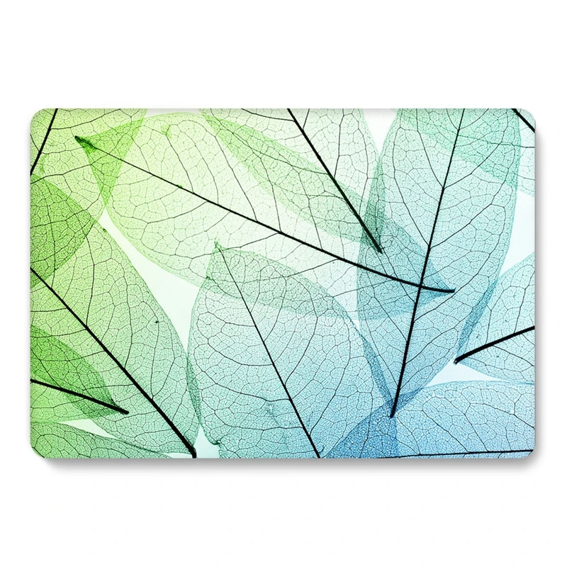 For Macbook Air 13 inch Case Clear Matte Leaf Floral Hard Cover for Apple Macbook Air 13 Case 2020 A2179 A1466 A1369 A1932 2018