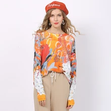 New Autumn Winter Women Causal Sweater Loose Floral Printed Ladies Jumper O Neck Full Sleeve Knitting Pullover 2020 Pull Femme New Autumn Winter Women Causal Sweater Loose Floral Printed Ladies Jumper O Neck Full Sleeve Knitting Pullover 2020 Pull Femme