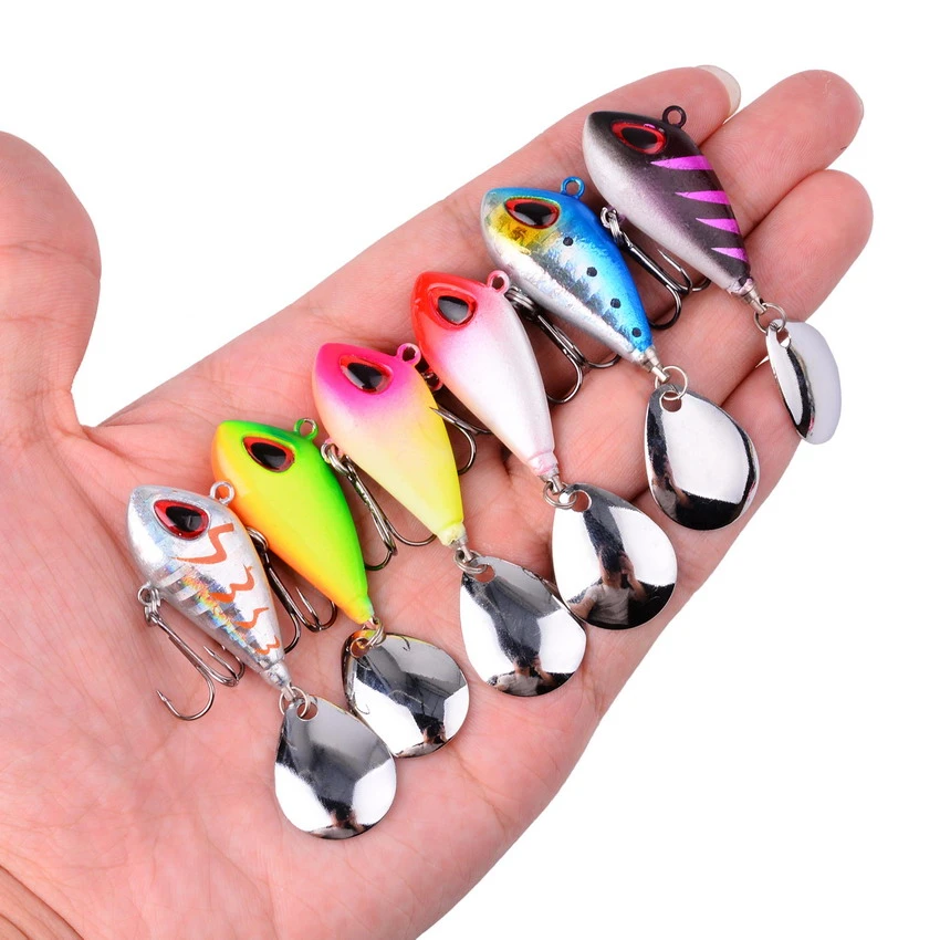 6 Leurres Spinnerbait Métal Micro - Pour Truite, Bass, Pêche Eau Douce Et Salée