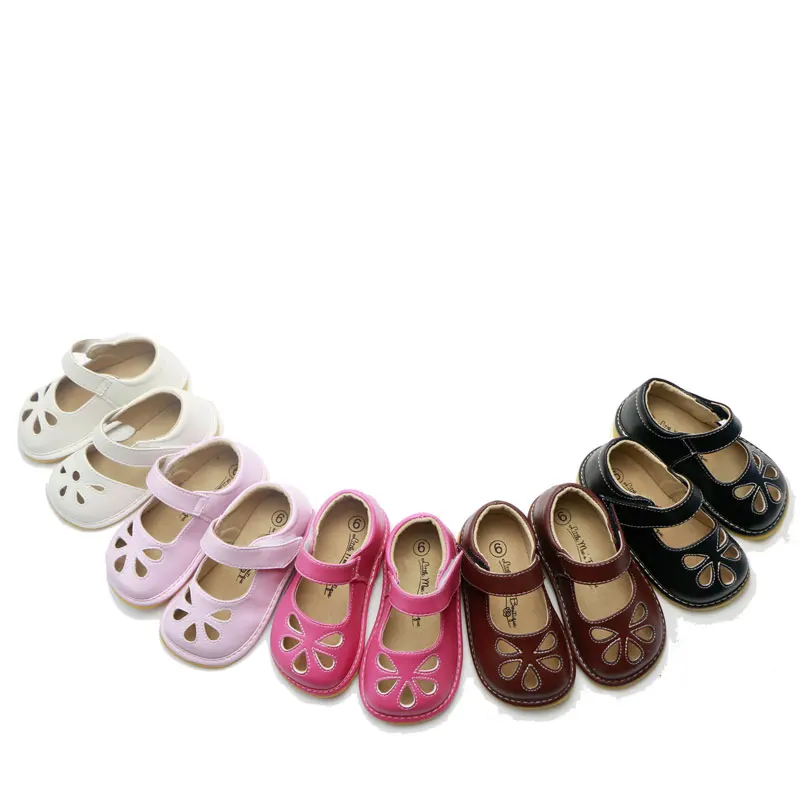 MERABLLE New Arrival Cute 1-3 Years Old Girls Baby Shoes with sound Soft Toddles Mary Jane First Walker Kids Sandals Casual
