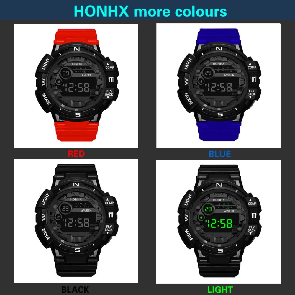 Цифровые часы Роскошные Спортивные Мужские Аналоговые Военные Силиконовые спортивные светодиодный наручные часы мужские Relogio Masculino для подарка Q4