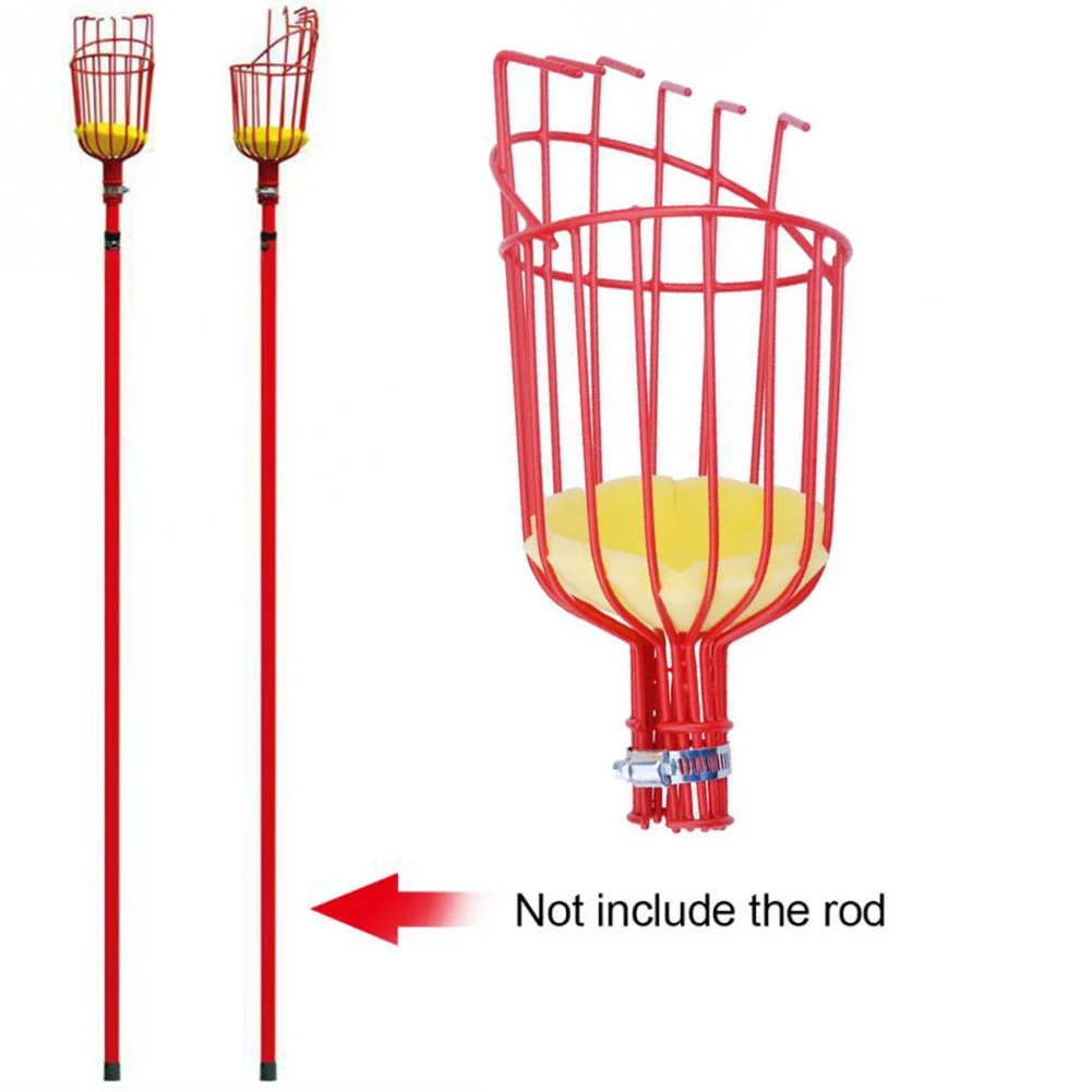 Outdoor Aluminum Deep Basket Garden Tools Fruit Picker Head Metal Fruit Picking Tools Fruits Catcher Harvest Picking