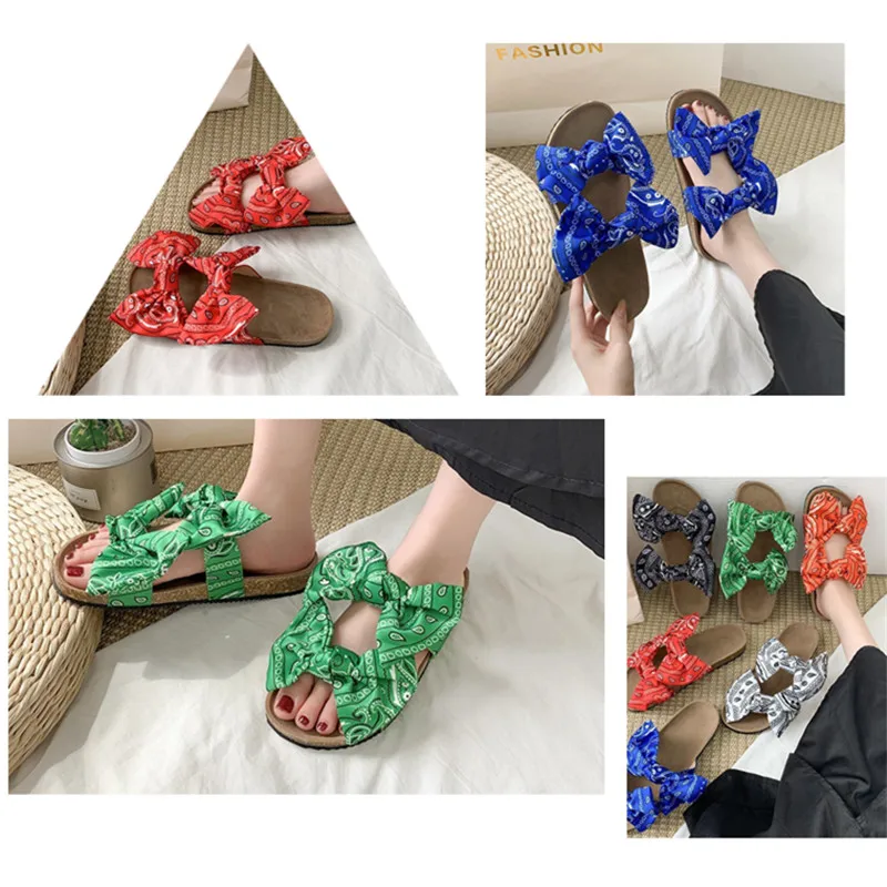 

Summer Hot Sale Plus Size Bowknot Thick Bottom Womens Slippers Fashion Wild Ladies flip flops Casual Vacation Beach Slippers