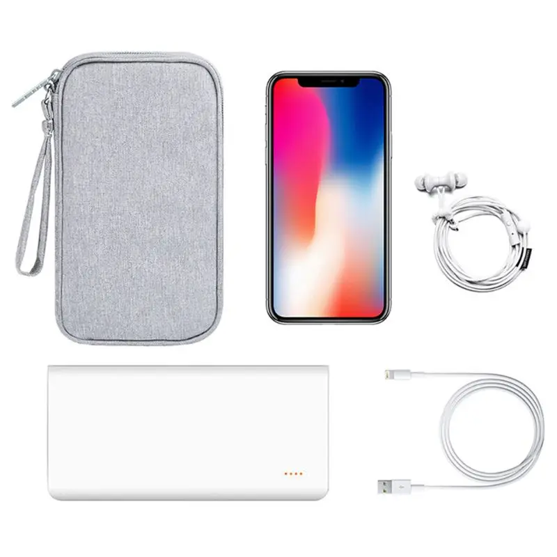 Прочный полиэстер power Bank сумка для хранения миниатюрный крючок для рыбалки дорожный защитный чехол для переноски для наушников сотовых