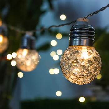 

Solar String Light LED Crystal Ball Waterproof Solar Powered Fairy Lights for Home Garden Landscape Holiday Decoration