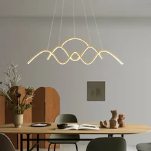 Plafonnier led au design créatif ondulé, design nordique simpliste, éclairage d'intérieur, luminaire décoratif de plafond, idéal pour une salle à manger, un salon, un balcon ou un loft
