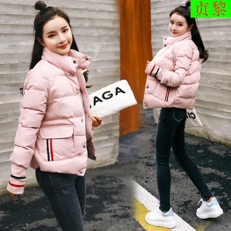 

2018 Winter New Style Shorts Small Cotton-Padded Jacket Coat Women's Korean-style Fashion Slim Fit Short down Jacket Cotton-padd