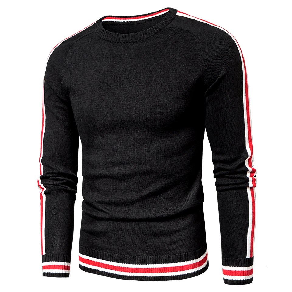 Luulla Men 2020 Spring Casual Knitted 100% Cotton Striped Sweaters Pullover Men Autumn New Fashion Classic O Neck Sweaters Men