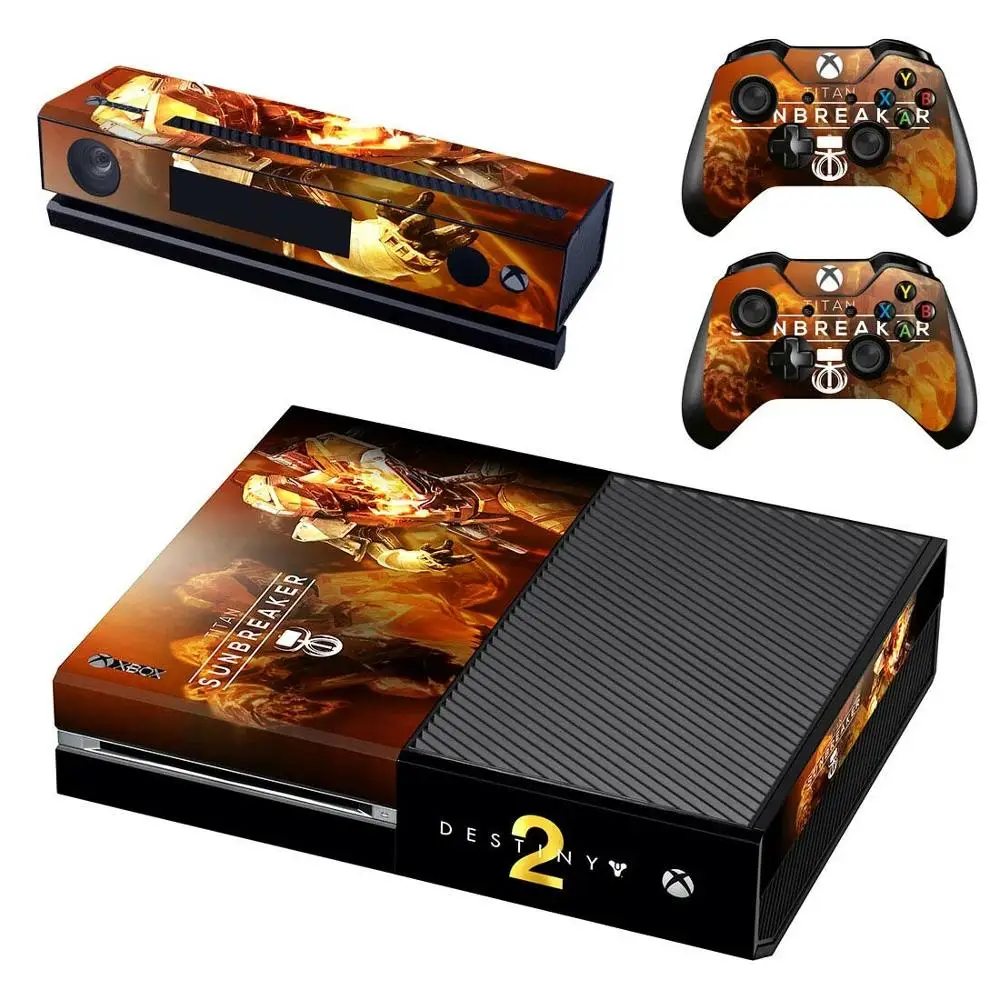 GSTM1296 Наклейка s Destiny 2 для xbox one, виниловая кожа, наклейки, Обложка Pegatinas для xbox one, консоль Kinect, два контроллера, накладки - Цвет: GSTM1296