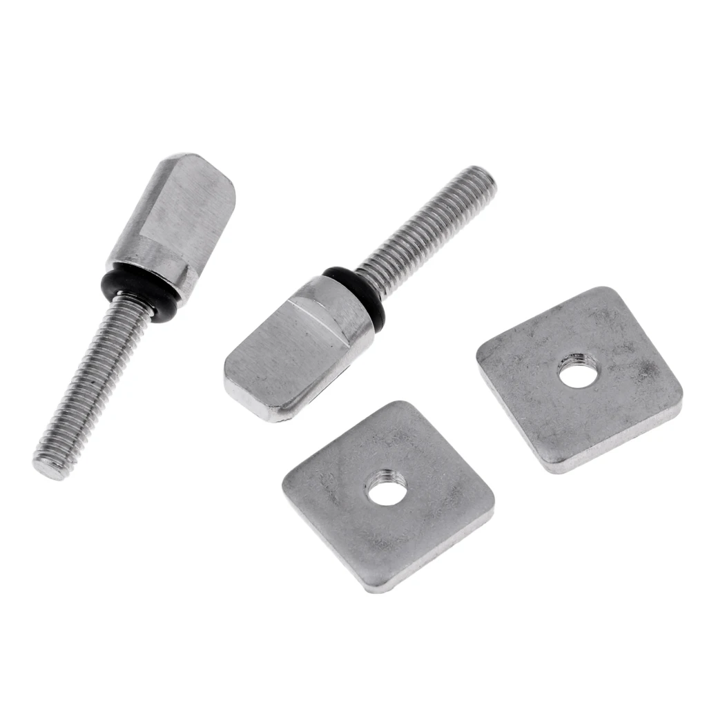 2 Sets Stainless Steel Fin Screw for Longboard SUP Board No Tool Required Water Sports Surfing
