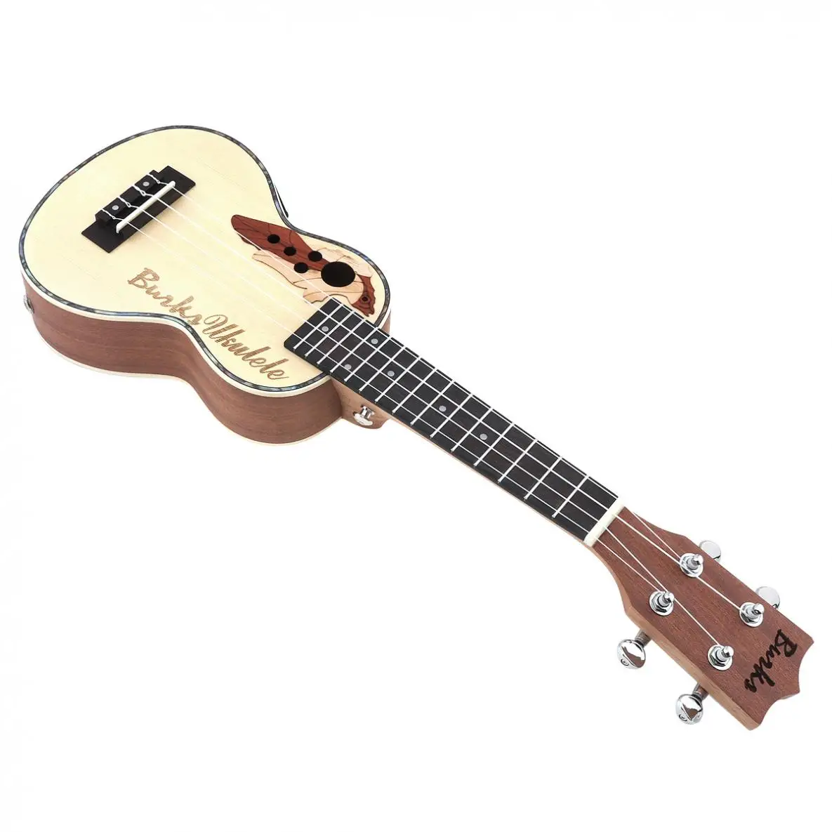 21 дюймов Ель эквалайзер сопрано Ukelele 15 Лады электроакустическая 4 струны гитары со встроенным эквалайзером звукоснимателя