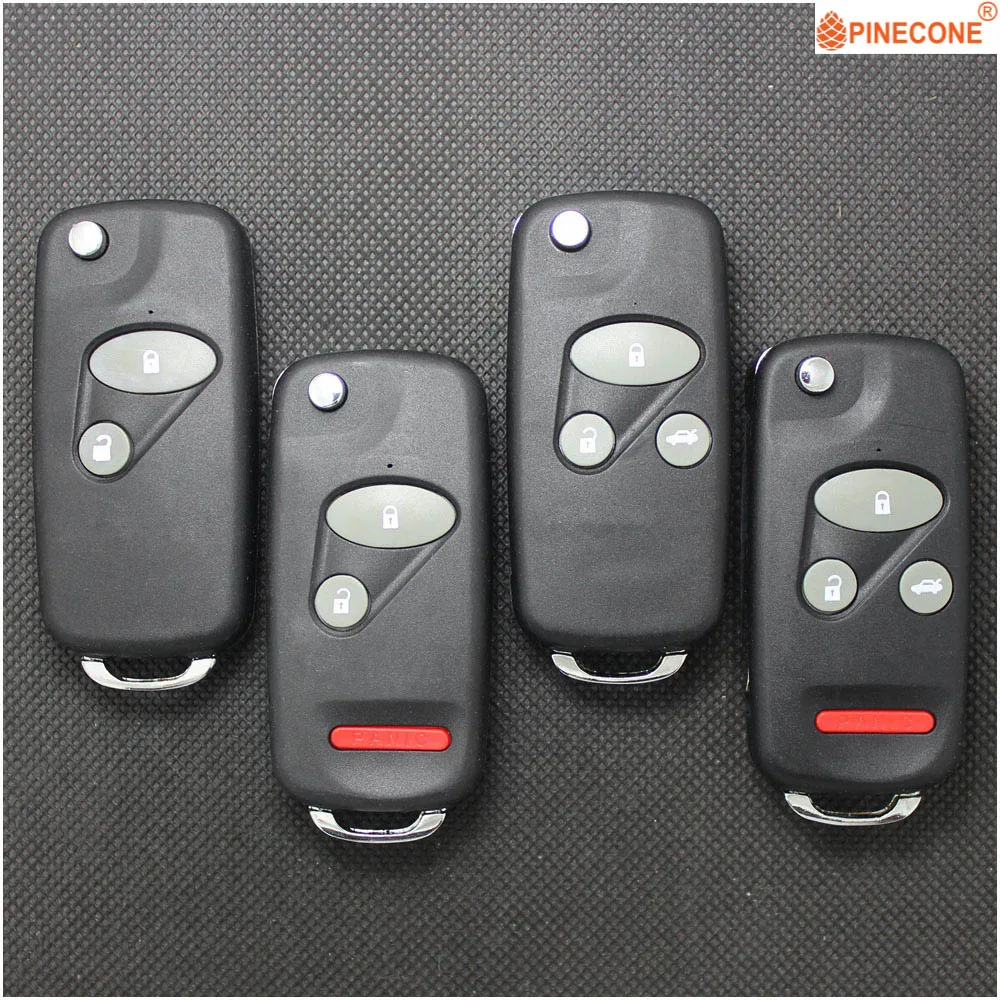 

PINECONE for HONDA ACCORD CRV S2000 CIVIC ODYSSEY 2/2+1/3/3+1 Buttons HON66 Blade Modified& Replace Key Shell Case With LOGO