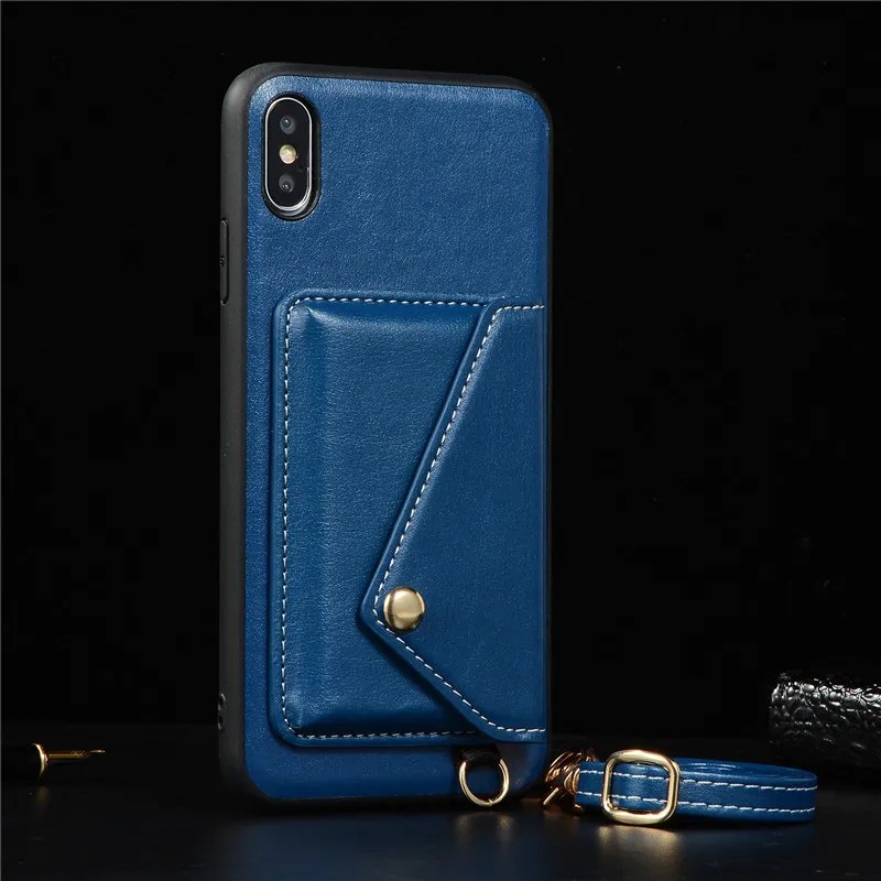 Кожаный чехол для карт Tikitaka для iPhone X, XR, XS, Max, 8 Plus, чехол s, твердый, с ремешком, кошелек, чехол для iPhone XS, 6, 6splus, 8, 7 Plus
