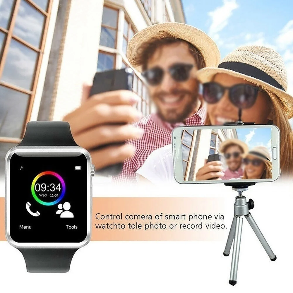 Модные Спортивные Водонепроницаемые Смарт-часы браслет bluetooth Поддержка GSM Sim телефон шагомер Удаленная камера для Android/IOS