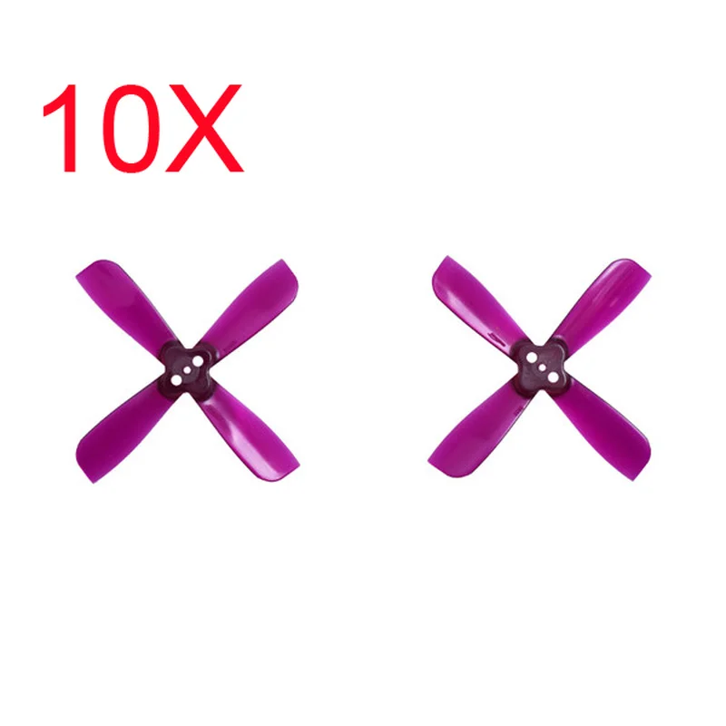 10 Pairs Gemfan 2035 2X3.5X4 4 Blade Propeller Prop 1.5mm Mounting Hole CW CCW Blue Purple Transparent for FPV RC Racing Drone