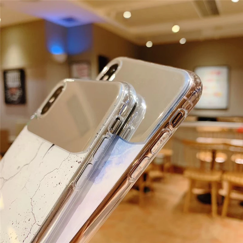 

For Samsung Galaxy Note10 Pro Case Small Mirror Fish And Color Marble Soft Edge Protect Cover For Samsung Note 10 Case