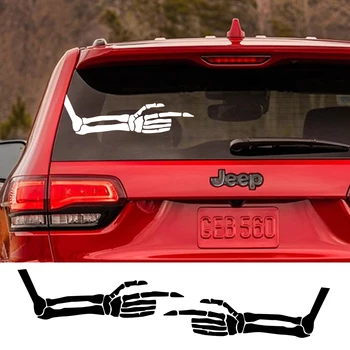 

2Pcs Car Side Stickers Stylish Decals Skeleton Arm Graphics Universal Creative Vinyl Film DIY Decals Car Tuning Accessories