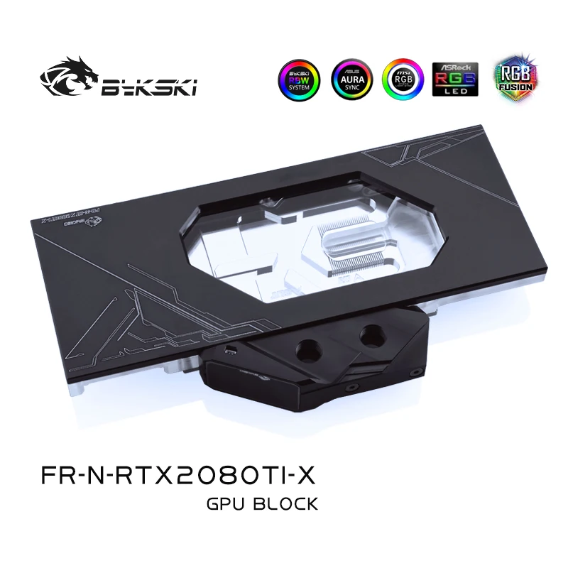 Блок питания Bykski для NVIDIA RTX 2080Ti/2080 медный блок Raidator с полным покрытием