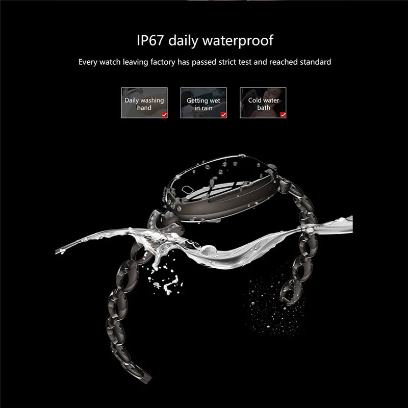 E68 Смарт-часы для женщин монитор сердечного ритма кровяное давление IP67 водонепроницаемый спортивный фитнес-браслет