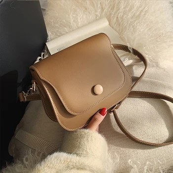 

Solid color Square Crossbody Bag 2020 Fashion New High quality PU Leather Women's Designer Handbag Casual Shoulder Messenger Bag
