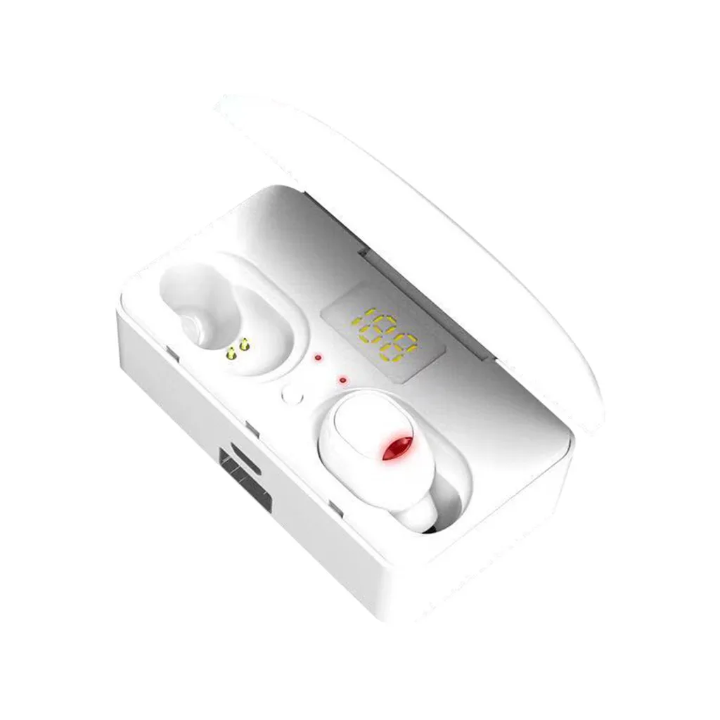 Bluetooth наушники настоящие беспроводные наушники 5,0 TWS наушники-вкладыши IPX5 Водонепроницаемая мини-гарнитура 3D стерео звук спортивный динамик - Цвет: White