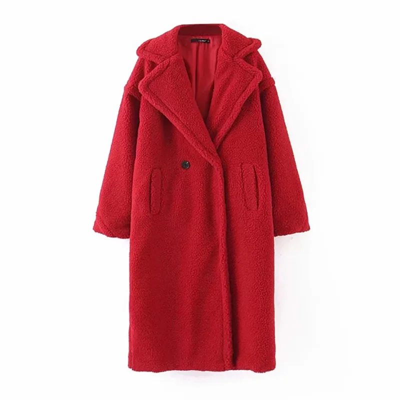 Пальто из искусственного меха, зимнее женское пальто с плюшевым мишкой, повседневное пальто на одной пуговице, тонкое толстое теплое меховое мохнатое пальто, верхняя одежда, женская уличная одежда, однотонное - Цвет: 03