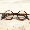 Vintage Small Round Tortoise Full Rim Acetate Eyeglass Frames Men Women Unisex Hand Made B007 ► Photo 3/6