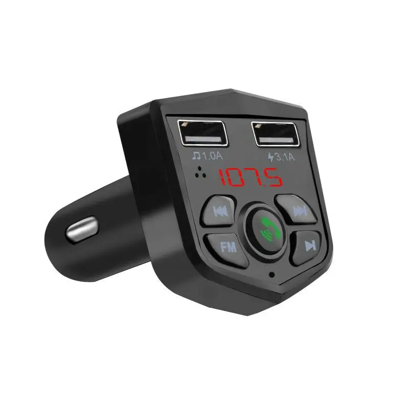 12 В Автомобильное двойное зарядное устройство USB версия Bluetooth 5,0 автомобильный комплект громкой связи беспроводной Bluetooth fm-передатчик MP3-плеер СВЕТОДИОДНЫЙ экран