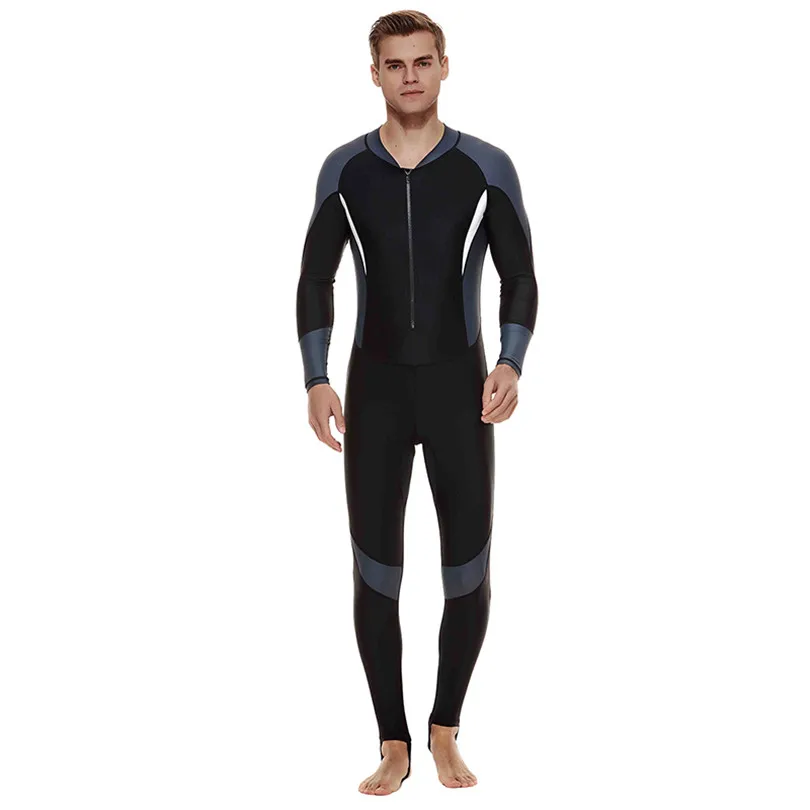Men Rash Guards Swimsuit Diving Full Body Lycra dry Zipper Surfing Suit long sleeved one piece clothes Surfing Wetsuit