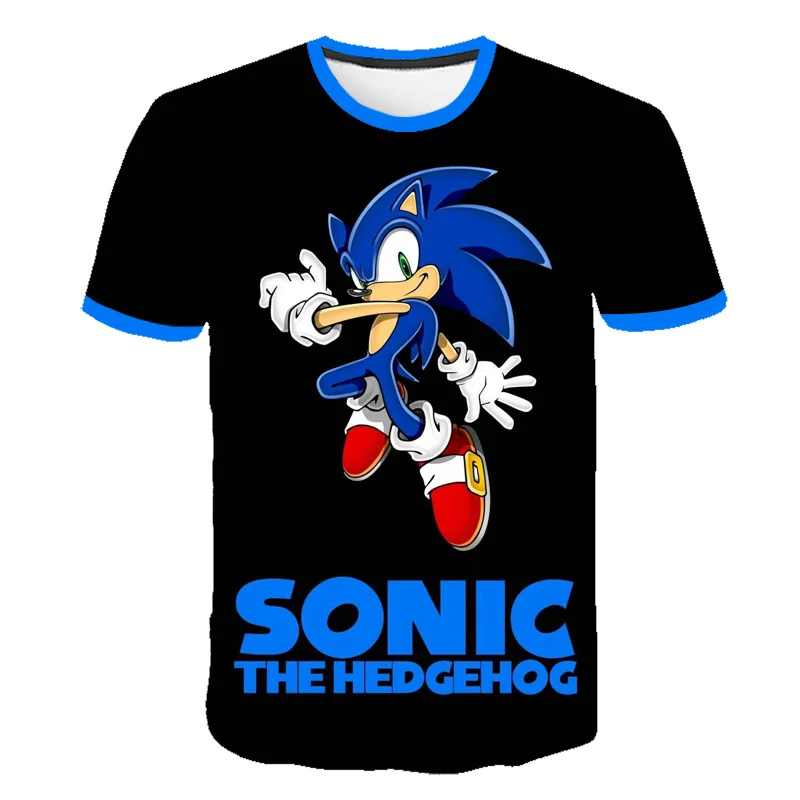 

Kids Clothes Summer Short Sleeve 3D Cartoon Printed Sonic T Shirt for Boys Streetwear Teenager Boys Children Tops Tee